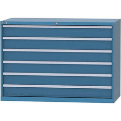 LISTA - 6 Drawer, 84 Compartment Bright Blue Steel Modular Storage Cabinet - Eagle Tool & Supply