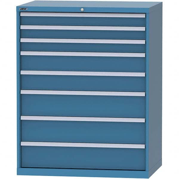 LISTA - 8 Drawer, 99 Compartment Bright Blue Steel Modular Storage Cabinet - Eagle Tool & Supply