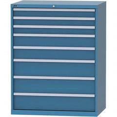 LISTA - 8 Drawer, 99 Compartment Bright Blue Steel Modular Storage Cabinet - Eagle Tool & Supply