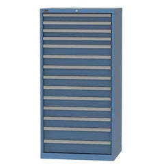 LISTA - 14 Drawer, 93 Compartment Bright Blue Steel Modular Storage Cabinet - Eagle Tool & Supply