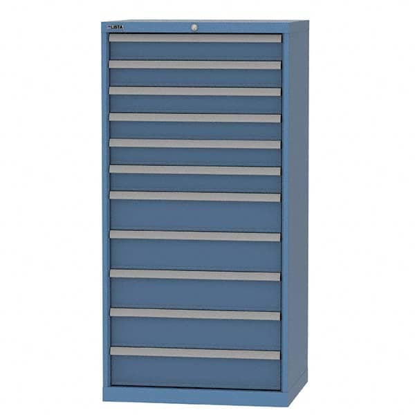 LISTA - 11 Drawer, 93 Compartment Bright Blue Steel Modular Storage Cabinet - Eagle Tool & Supply