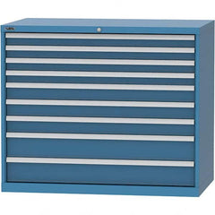 LISTA - 9 Drawer, 99 Compartment Bright Blue Steel Modular Storage Cabinet - Eagle Tool & Supply