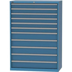 LISTA - 11 Drawer, 84 Compartment Bright Blue Steel Modular Storage Cabinet - Eagle Tool & Supply