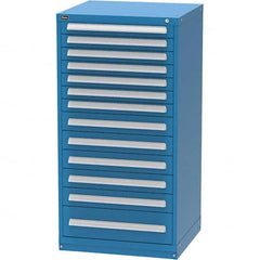 Vidmar - 13 Drawer, 344 Compartment Bright Blue Steel Modular Storage Cabinet - Eagle Tool & Supply