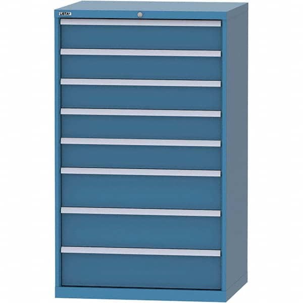 LISTA - 8 Drawer, 84 Compartment Bright Blue Steel Modular Storage Cabinet - Eagle Tool & Supply