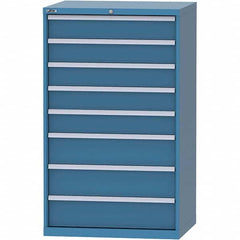 LISTA - 8 Drawer, 84 Compartment Bright Blue Steel Modular Storage Cabinet - Eagle Tool & Supply