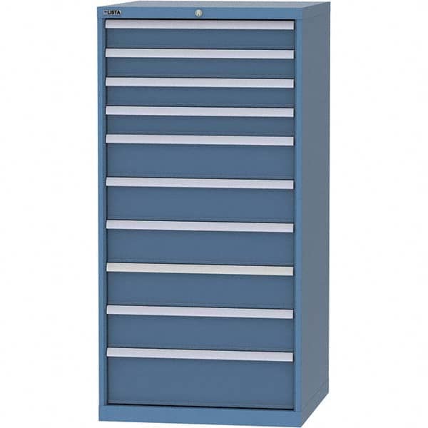 Modular Steel Storage Cabinet: 28-1/2″ Deep 440 lb Capacity, 10 Drawer