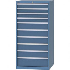 LISTA - 10 Drawer, 124 Compartment Bright Blue Steel Modular Storage Cabinet - Eagle Tool & Supply