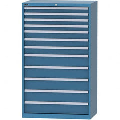 LISTA - 12 Drawer, 84 Compartment Bright Blue Steel Modular Storage Cabinet - Eagle Tool & Supply