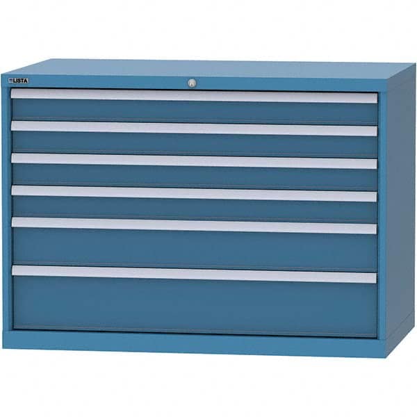LISTA - 6 Drawer, 99 Compartment Red Steel Modular Storage Cabinet - Eagle Tool & Supply