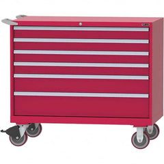 LISTA - 6 Drawer, 99 Compartment Bright Blue Steel Modular Storage Cabinet - Eagle Tool & Supply