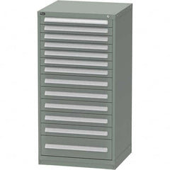 Vidmar - 13 Drawer, 45 Compartment Vidmar Green Steel Modular Storage Cabinet - Eagle Tool & Supply