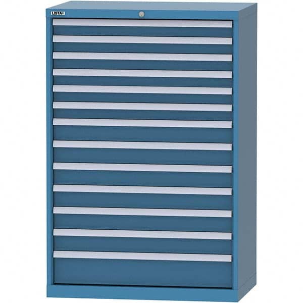 LISTA - 13 Drawer, 84 Compartment Bright Blue Steel Modular Storage Cabinet - Eagle Tool & Supply