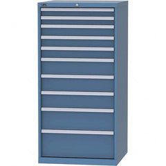 LISTA - 10 Drawer, 124 Compartment Bright Blue Steel Modular Storage Cabinet - Eagle Tool & Supply