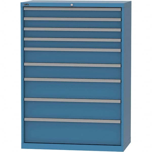 LISTA - 9 Drawer, 84 Compartment Bright Blue Steel Modular Storage Cabinet - Eagle Tool & Supply