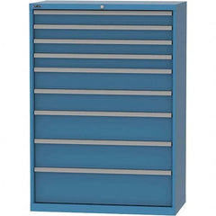 LISTA - 9 Drawer, 84 Compartment Bright Blue Steel Modular Storage Cabinet - Eagle Tool & Supply