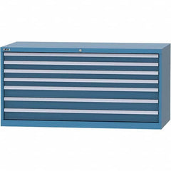 LISTA - 7 Drawer, 84 Compartment Bright Blue Steel Modular Storage Cabinet - Eagle Tool & Supply
