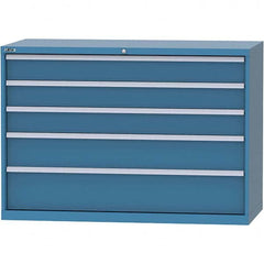 LISTA - 5 Drawer, 84 Compartment Bright Blue Steel Modular Storage Cabinet - Eagle Tool & Supply