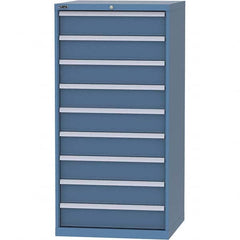 LISTA - 9 Drawer, 124 Compartment Bright Blue Steel Modular Storage Cabinet - Eagle Tool & Supply