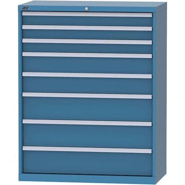 LISTA - 8 Drawer, 84 Compartment Bright Blue Steel Modular Storage Cabinet - Eagle Tool & Supply