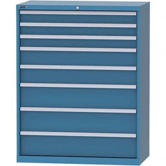 LISTA - 8 Drawer, 84 Compartment Bright Blue Steel Modular Storage Cabinet - Eagle Tool & Supply