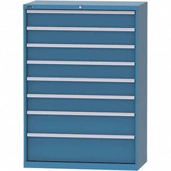 LISTA - 8 Drawer, 84 Compartment Bright Blue Steel Modular Storage Cabinet - Eagle Tool & Supply