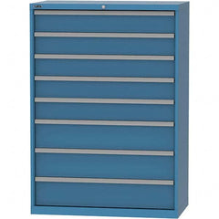 LISTA - 8 Drawer, 84 Compartment Bright Blue Steel Modular Storage Cabinet - Eagle Tool & Supply