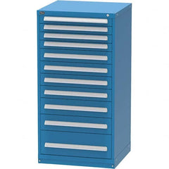 Vidmar - 11 Drawer, 60 Compartment Bright Blue Steel Modular Storage Cabinet - Eagle Tool & Supply