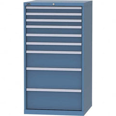 LISTA - 9 Drawer, 45 Compartment Bright Blue Steel Modular Storage Cabinet - Eagle Tool & Supply
