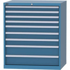 LISTA - 9 Drawer, 84 Compartment Bright Blue Steel Modular Storage Cabinet - Eagle Tool & Supply