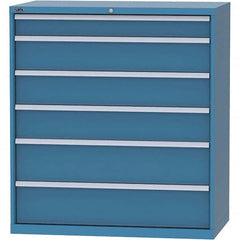 LISTA - 6 Drawer, 159 Compartment Bright Blue Steel Modular Storage Cabinet - Eagle Tool & Supply