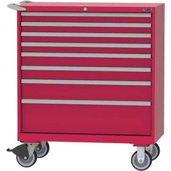 LISTA - 8 Drawer, 84 Compartment Red Steel Modular Storage Cabinet - Eagle Tool & Supply