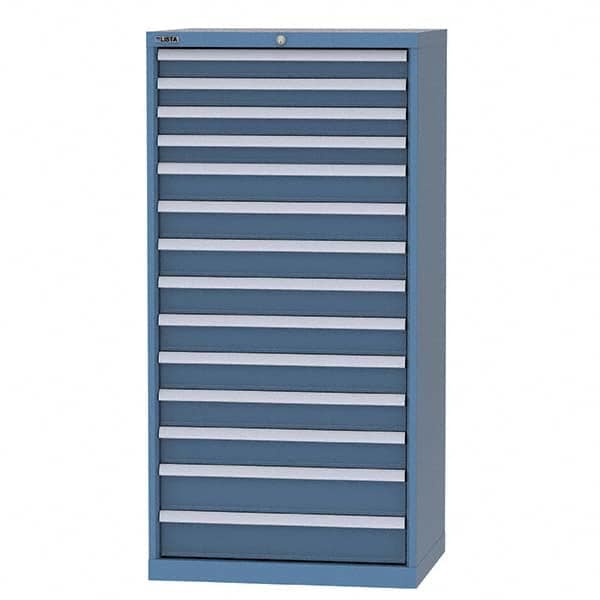 LISTA - 12 Drawer, 93 Compartment Bright Blue Steel Modular Storage Cabinet - Eagle Tool & Supply