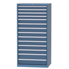 LISTA - 12 Drawer, 93 Compartment Bright Blue Steel Modular Storage Cabinet - Eagle Tool & Supply