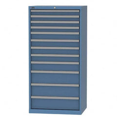 LISTA - 12 Drawer, 93 Compartment Bright Blue Steel Modular Storage Cabinet - Eagle Tool & Supply