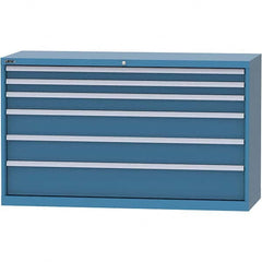 LISTA - 6 Drawer, 84 Compartment Bright Blue Steel Modular Storage Cabinet - Eagle Tool & Supply
