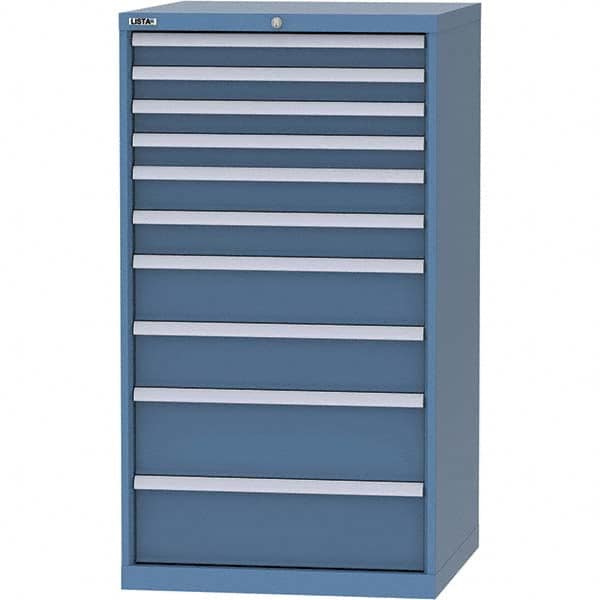 LISTA - 10 Drawer, 45 Compartment Bright Blue Steel Modular Storage Cabinet - Eagle Tool & Supply
