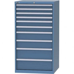 LISTA - 10 Drawer, 45 Compartment Bright Blue Steel Modular Storage Cabinet - Eagle Tool & Supply