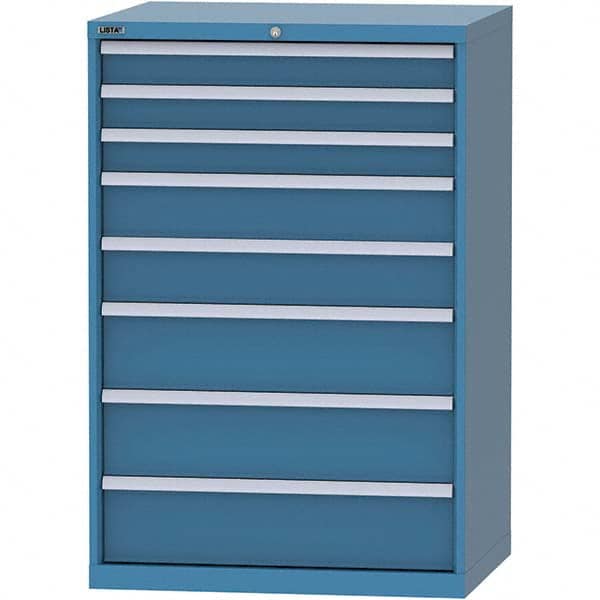 LISTA - 8 Drawer, 84 Compartment Bright Blue Steel Modular Storage Cabinet - Eagle Tool & Supply