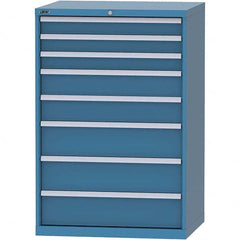 LISTA - 8 Drawer, 84 Compartment Bright Blue Steel Modular Storage Cabinet - Eagle Tool & Supply