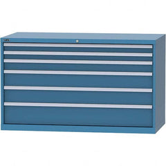 LISTA - 6 Drawer, 84 Compartment Bright Blue Steel Modular Storage Cabinet - Eagle Tool & Supply