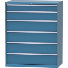 LISTA - 6 Drawer, 159 Compartment Bright Blue Steel Modular Storage Cabinet - Eagle Tool & Supply