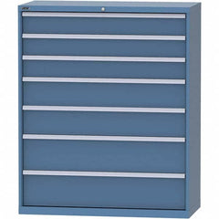 LISTA - 7 Drawer, 99 Compartment Bright Blue Steel Modular Storage Cabinet - Eagle Tool & Supply