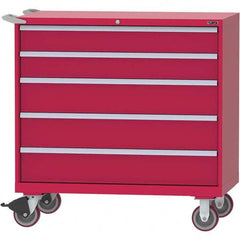 LISTA - 5 Drawer, 99 Compartment Bright Blue Steel Modular Storage Cabinet - Eagle Tool & Supply