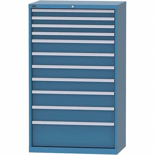 LISTA - 11 Drawer, 84 Compartment Bright Blue Steel Modular Storage Cabinet - Eagle Tool & Supply