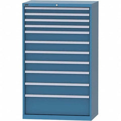 LISTA - 11 Drawer, 84 Compartment Bright Blue Steel Modular Storage Cabinet - Eagle Tool & Supply