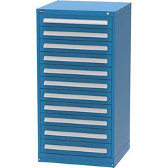Vidmar - 11 Drawer, 344 Compartment Bright Blue Steel Modular Storage Cabinet - Eagle Tool & Supply