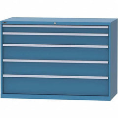 LISTA - 5 Drawer, 84 Compartment Bright Blue Steel Modular Storage Cabinet - Eagle Tool & Supply