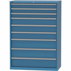 LISTA - 9 Drawer, 84 Compartment Bright Blue Steel Modular Storage Cabinet - Eagle Tool & Supply