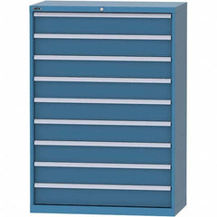 LISTA - 9 Drawer, 84 Compartment Bright Blue Steel Modular Storage Cabinet - Eagle Tool & Supply